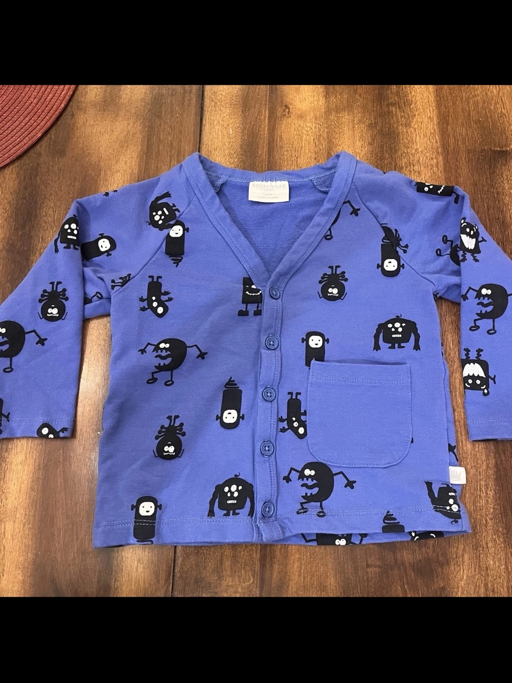 Rosie Pope Baby Monster Spooky Halloween Cardigan Sweater 24 Mo